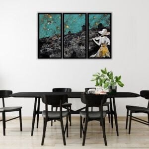 UV 3lü Set Ayışığı Tablo 95x150cm