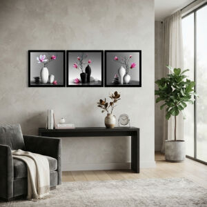 UV 3lü Set Bahardalı Tablo 60x180cm