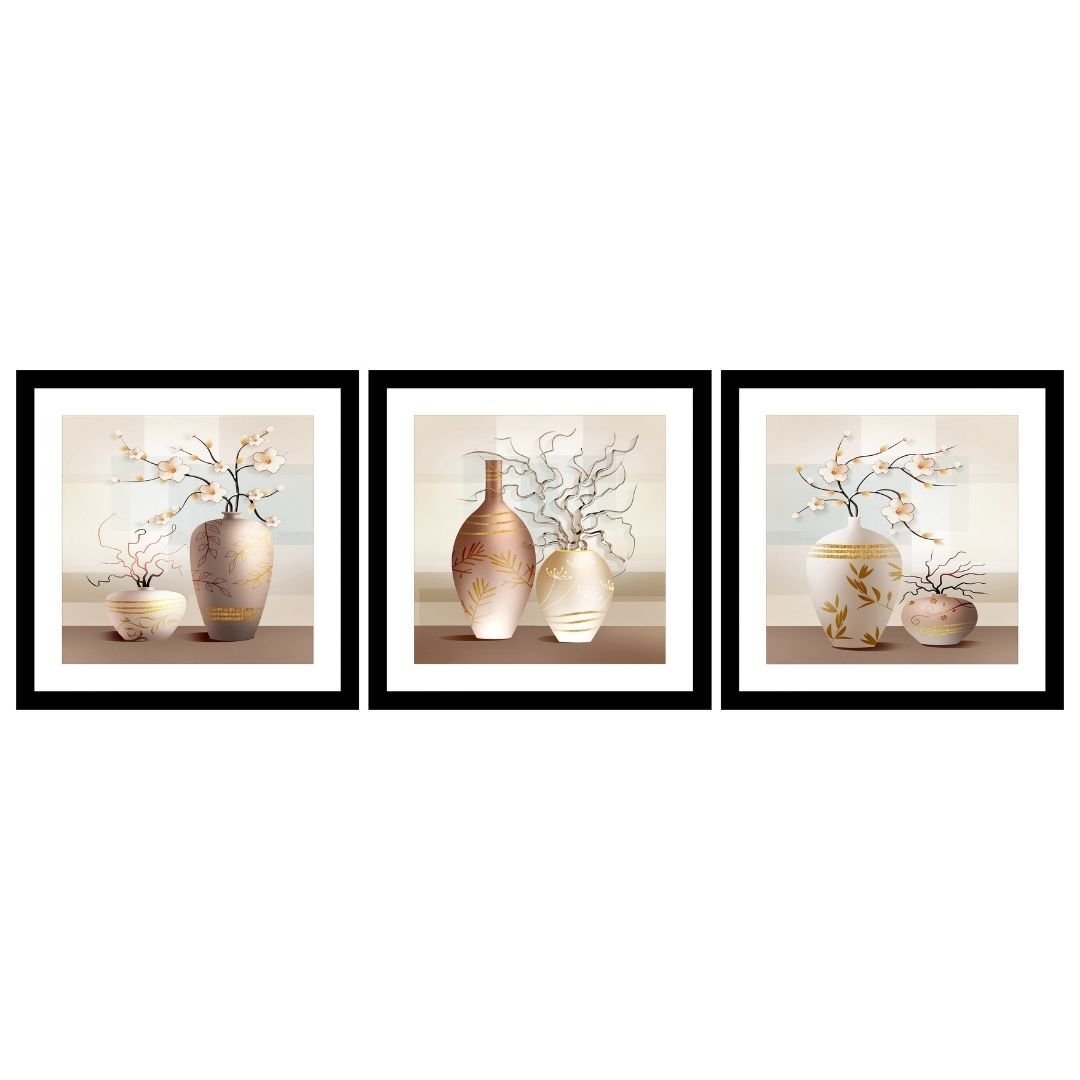 UV 3 lü Set Vazo Tablo 60x180cm