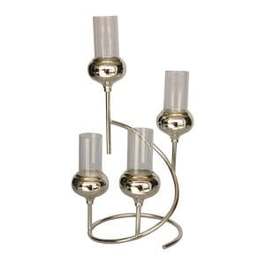 4lü Gümüş Şamdan 23x46cm