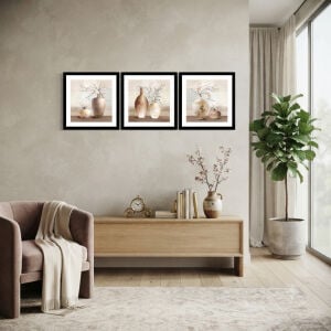UV 3lü Set Vazo Tablo 60x180cm