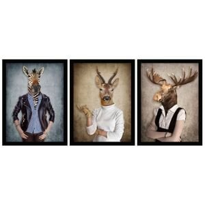 UV 3 lü Set Animal Tablo 80x180cm