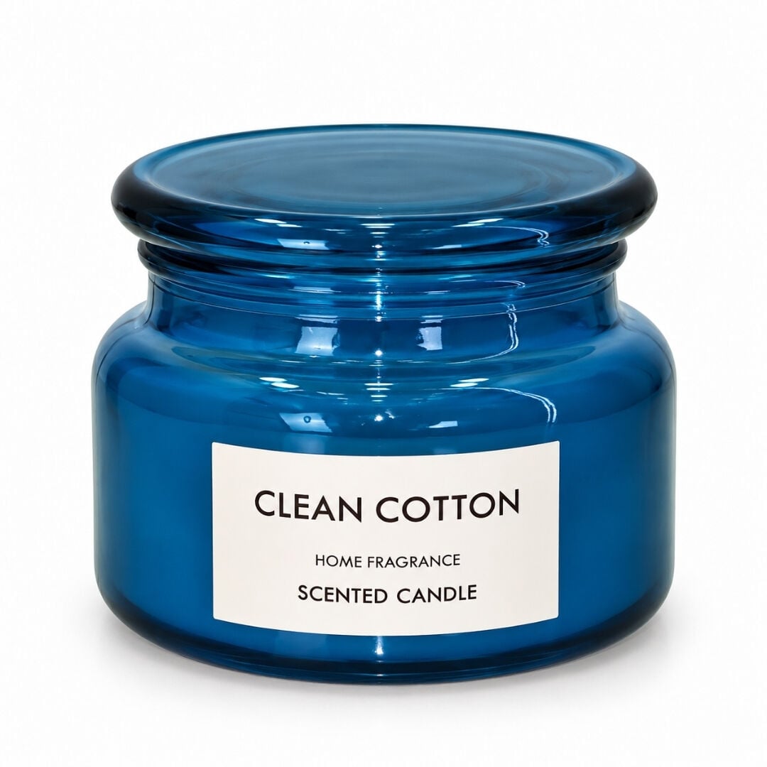 Kapaklı Jar Mum Kokulu 7x10cm Cotton