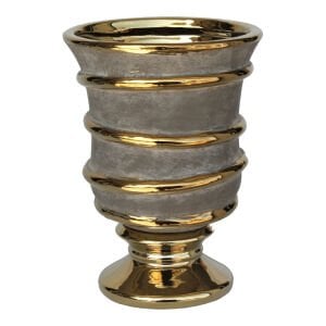 Seramik Altın Vazo 14x19cm