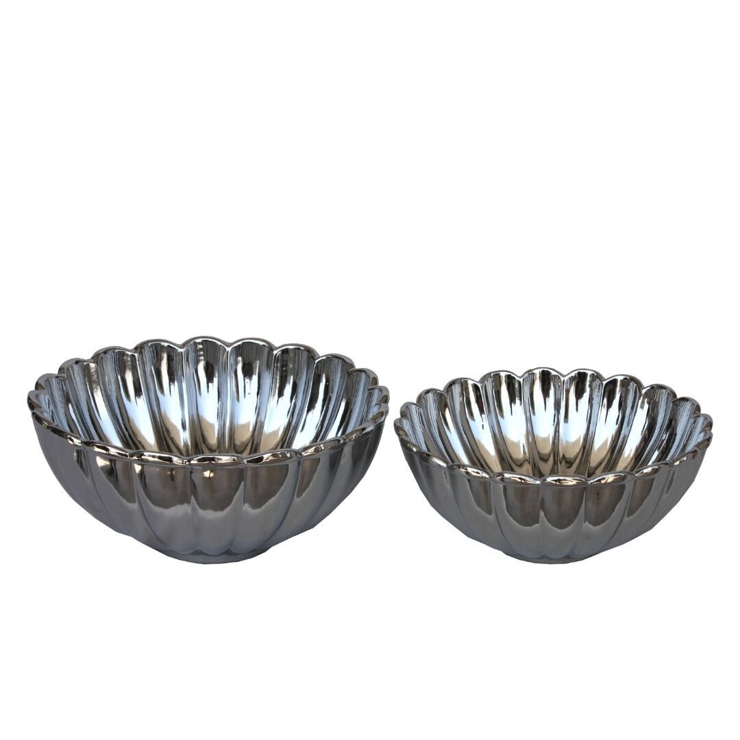 2li Set Gümüş Meyvelik 11x26cm