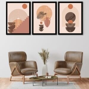 UV 3lü Set Pastel Kase Tablo 80x180cm