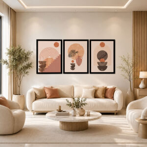 UV 3lü Set Pastel Kase Tablo 80x180cm