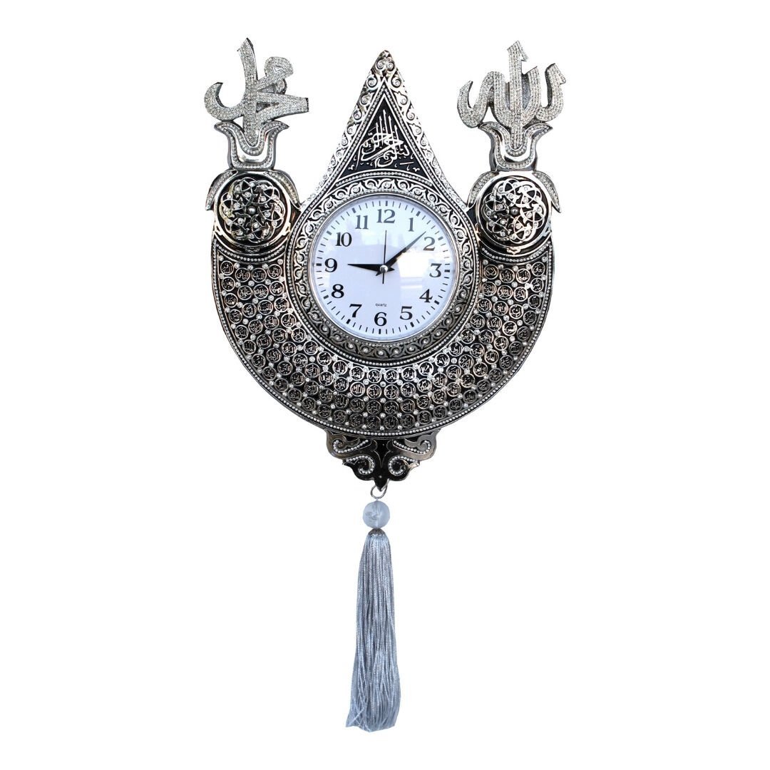 Lafızlı Esma Saat Gümüş 36x71cm