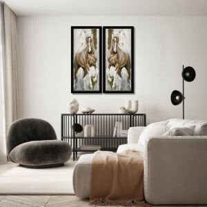 UV 2li Set Atlar Tablo 138x144cm