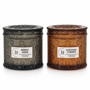Kapaklı Jar Mum Kokulu 10x11cm