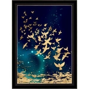 UV Altın Kuşlar Tablo 75x105cm