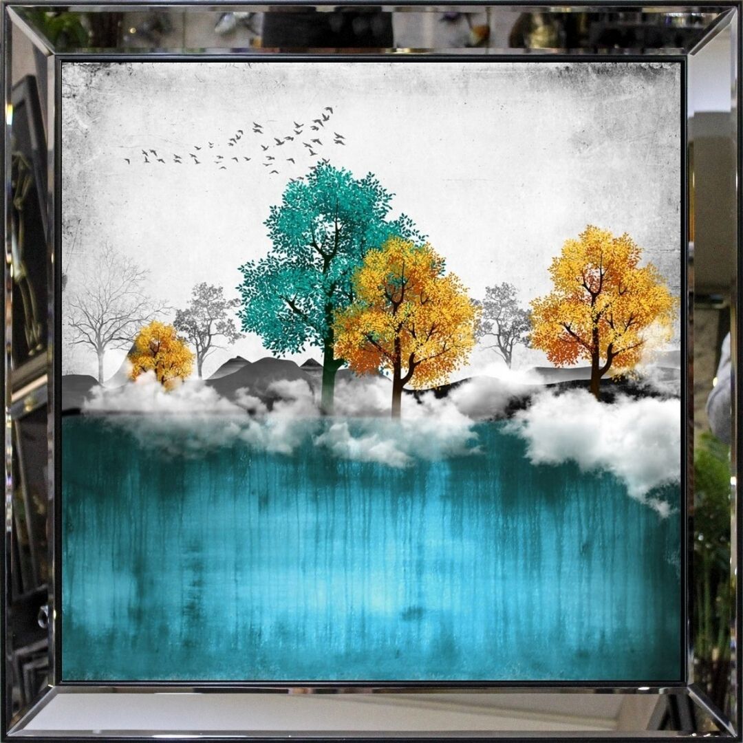 Ayna Çer. UV Ağaçlar Tablo 93x93cm