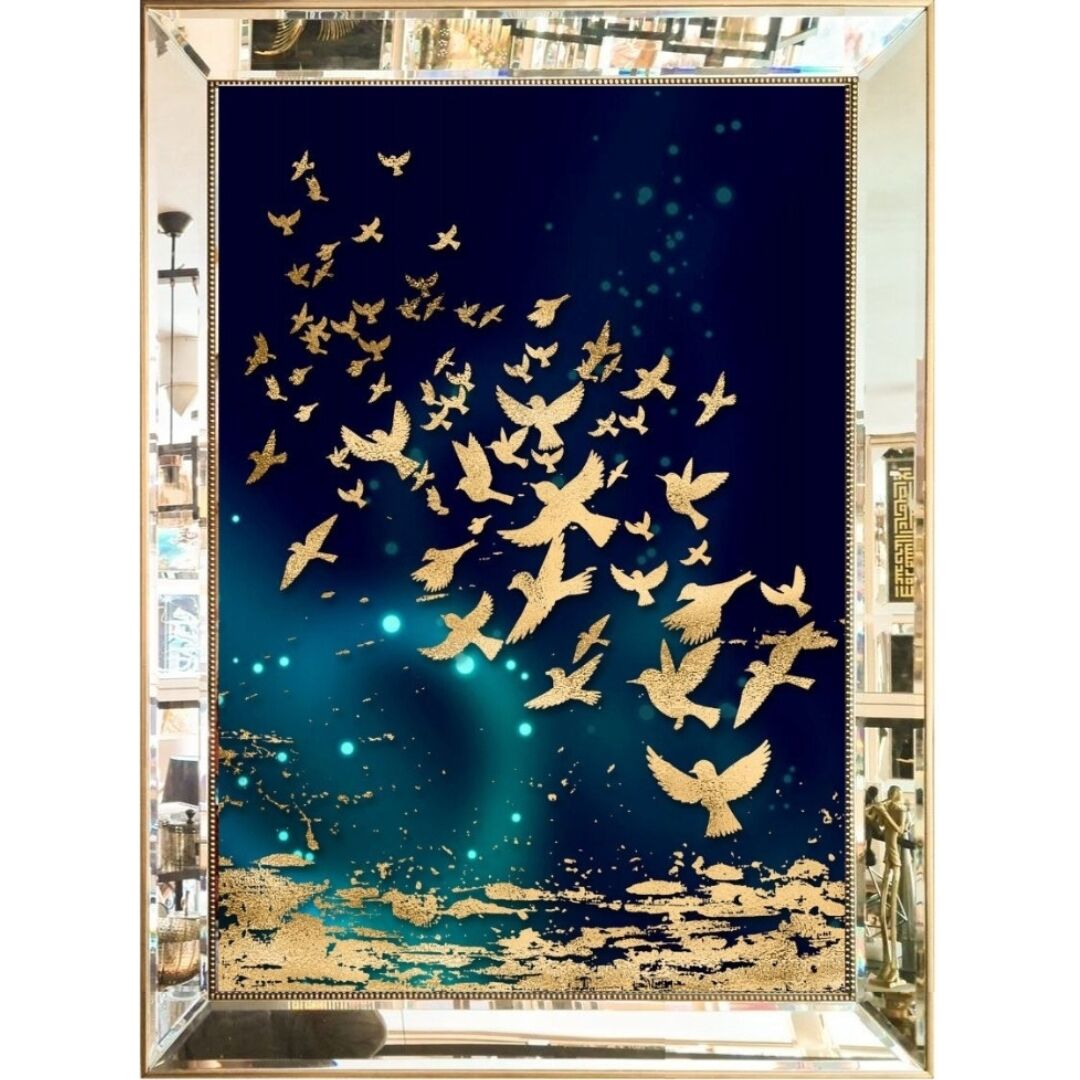 Ayna Çer. UV Kuşlar Tablo 83x113cm
