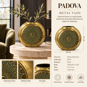 Padova Metal Vazo 36x31cm