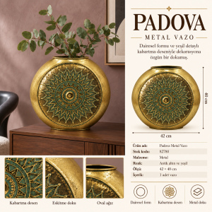 Padova Metal Vazo 42x40cm