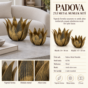 2li Set Padova Metal Mumluk 24x36cm