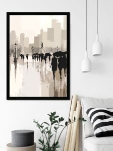 UV Soyut Meydan Tablo 75x105cm
