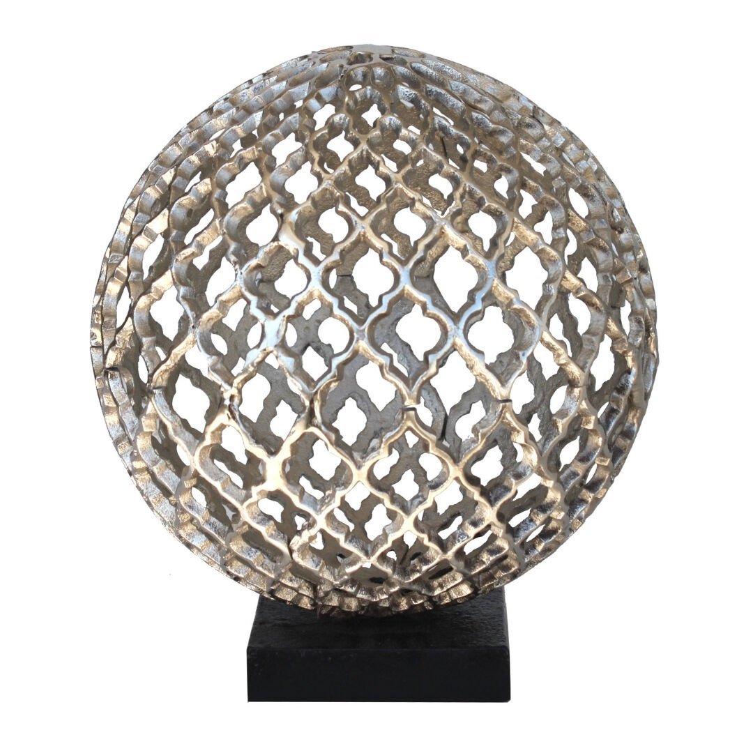 Döküm Küre Gümüş 19x21cm