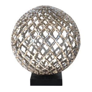 Döküm Küre Gümüş 19x21cm