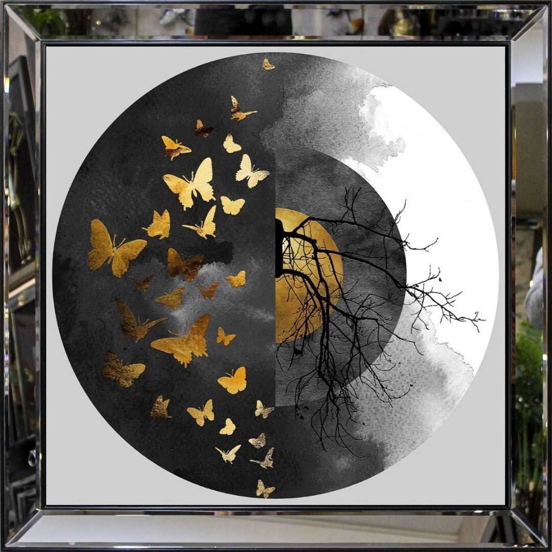 Ayna Çer. UV Kelebek Tablo 93x93cm