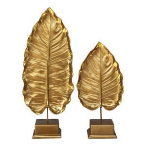 Kaideli İkili Yaprak Altın 18x45cm