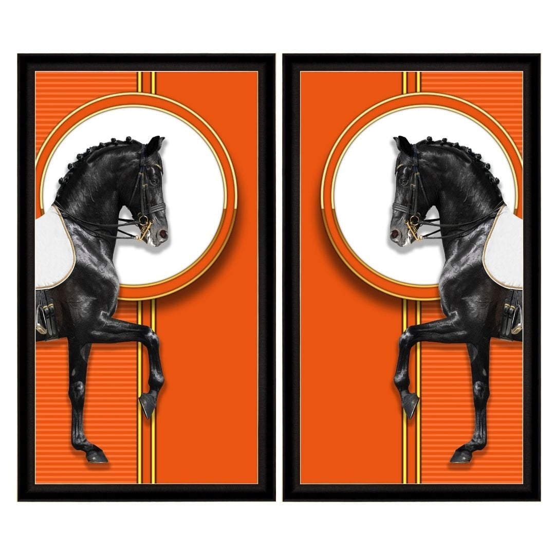 UV 2li Set Turuncu At Tablo 142x164cm