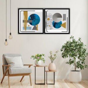 UV 2li Set Soyut Tablo  85x170cm