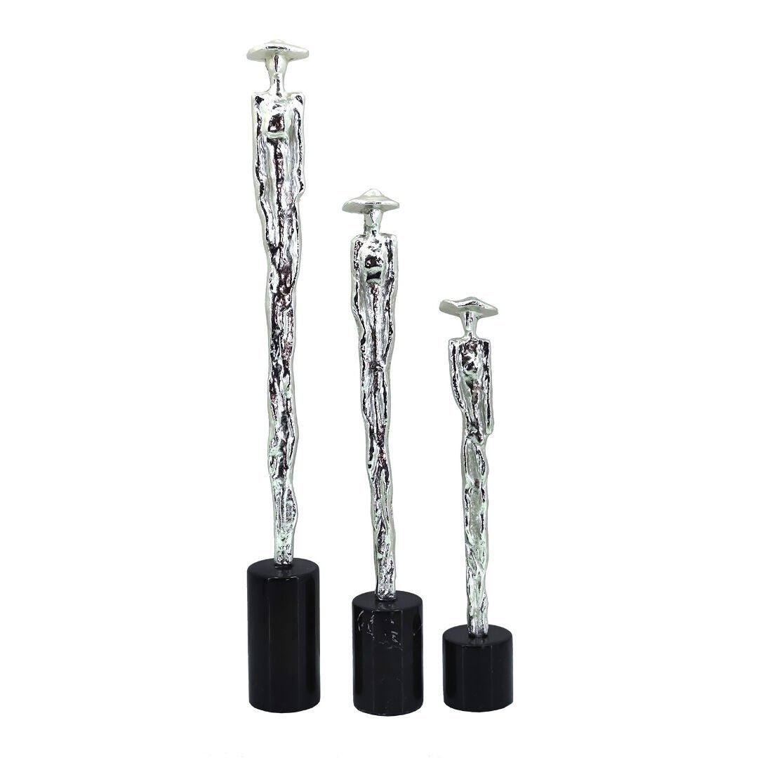 3lü Set Döküm Soyut Obje  8x74cm