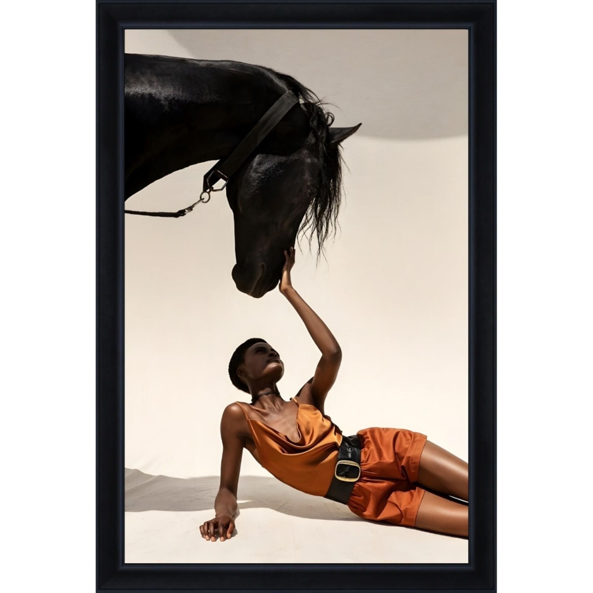 UV At ve Kadın Tablo 105x155cm