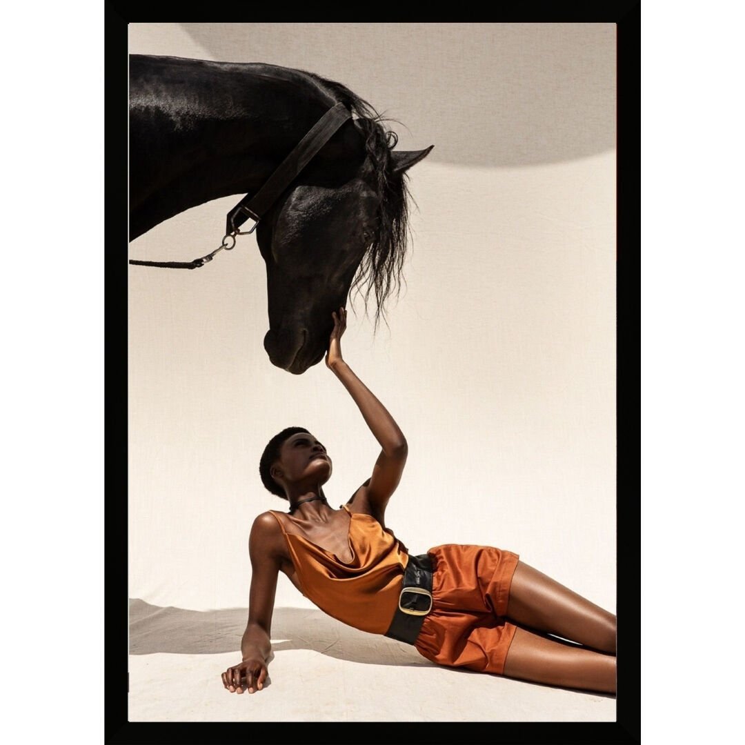 UV At ve Kadın Tablo 60x80cm