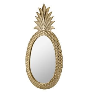 Döküm Gold Ananas Ayna 82cm