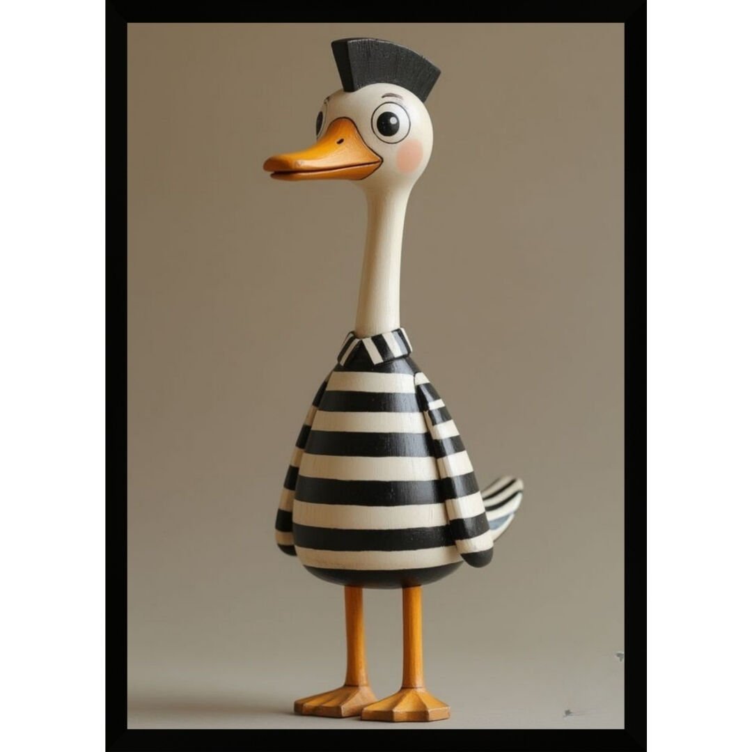 UV Çizgili Ördek Tablo 60x80cm