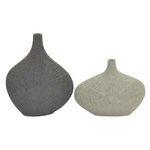 2li Set Ağaç Desen Vazo 25x31cm