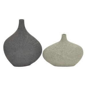 2li Set Ağaç Desen Vazo 25x31cm