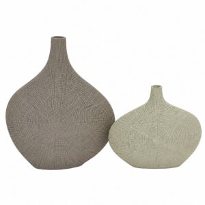 2li Set Ağaç Desen Vazo 25x31cm