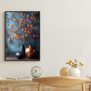 UV Vazo ve Çiçekler Tablo 60x80cm