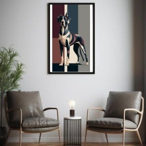 UV Renkli Köpek Tablo 60x80cm