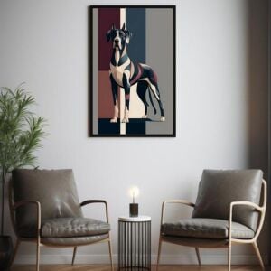 UV Renkli Köpek Tablo 60x80cm