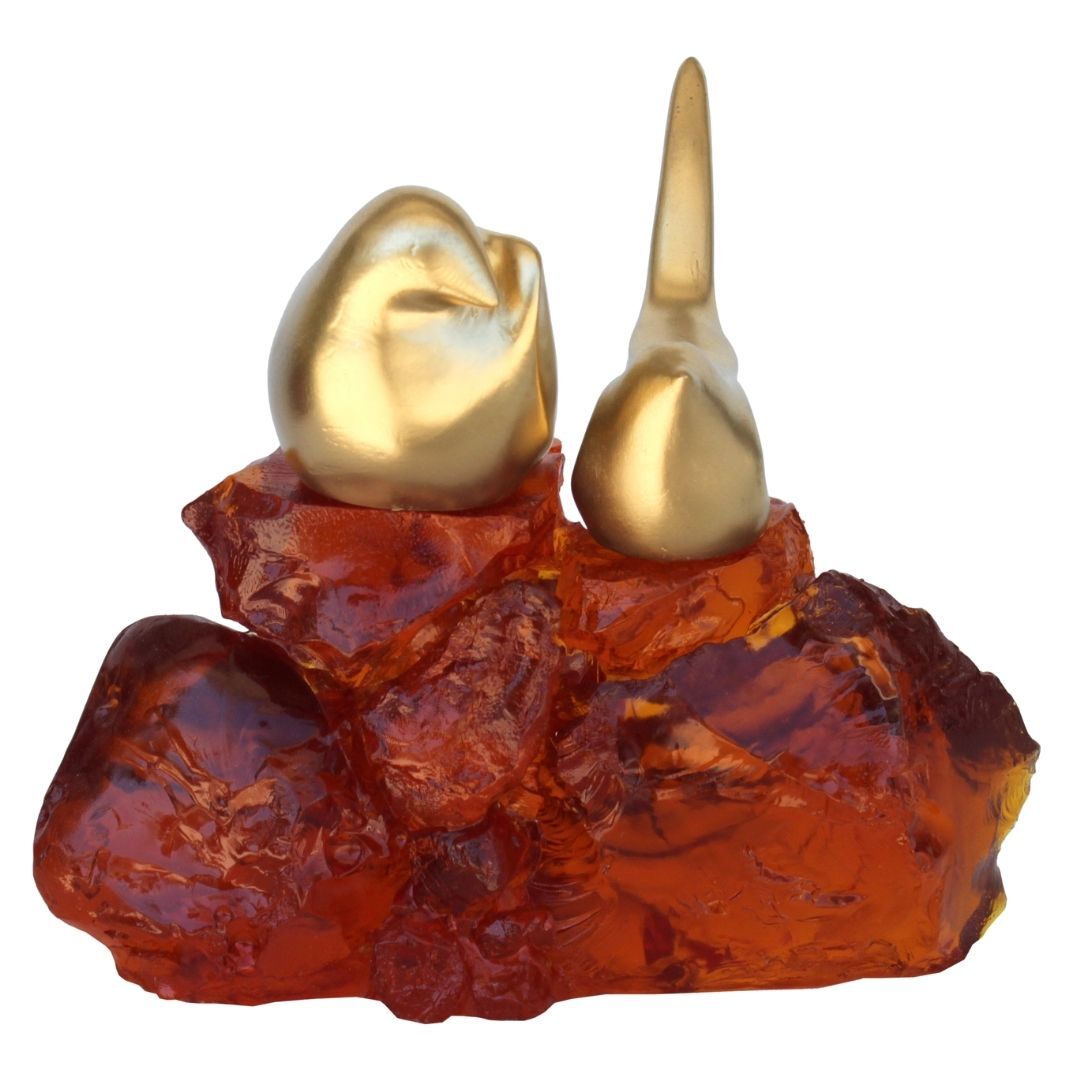 Kayalıkta Kuşlar Turuncu 17x20cm