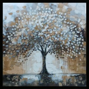 Epoksi Ağaç Tablo 85x85cm
