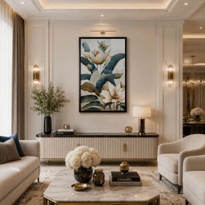 Epoksi Çiçek Tablo 75x115cm
