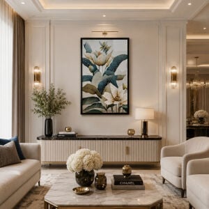 Epoksi Çiçek Tablo 75x115cm