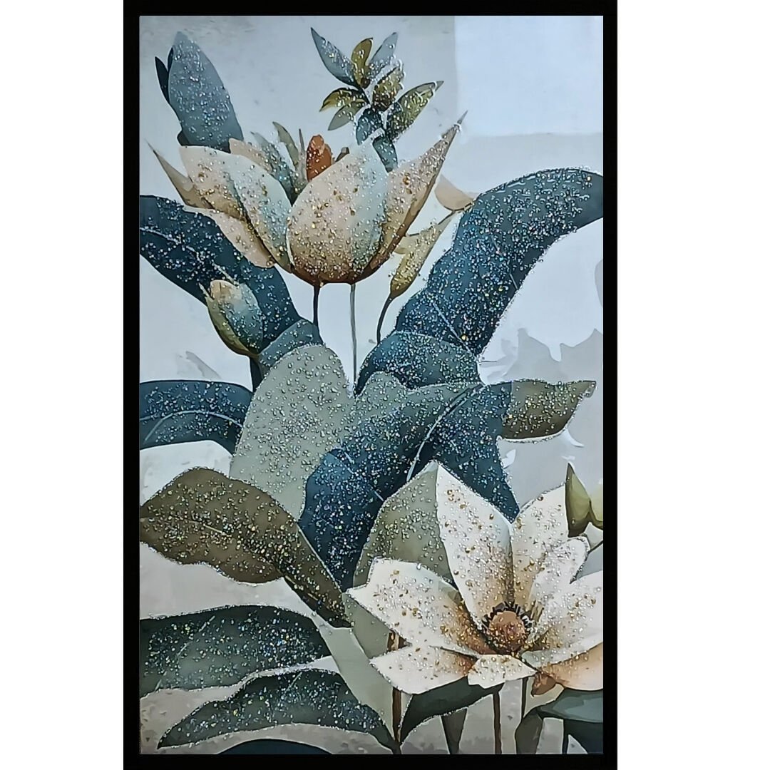 Epoksi Çiçek Tablo 75x115cm