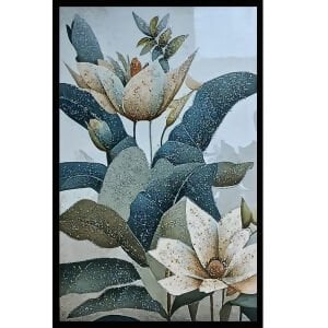 Epoksi Çiçek Tablo 75x115cm