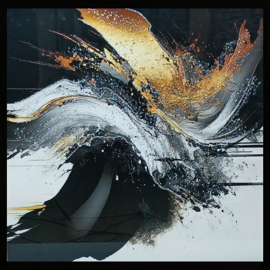 Epoksi Soyut Tablo 85x85cm