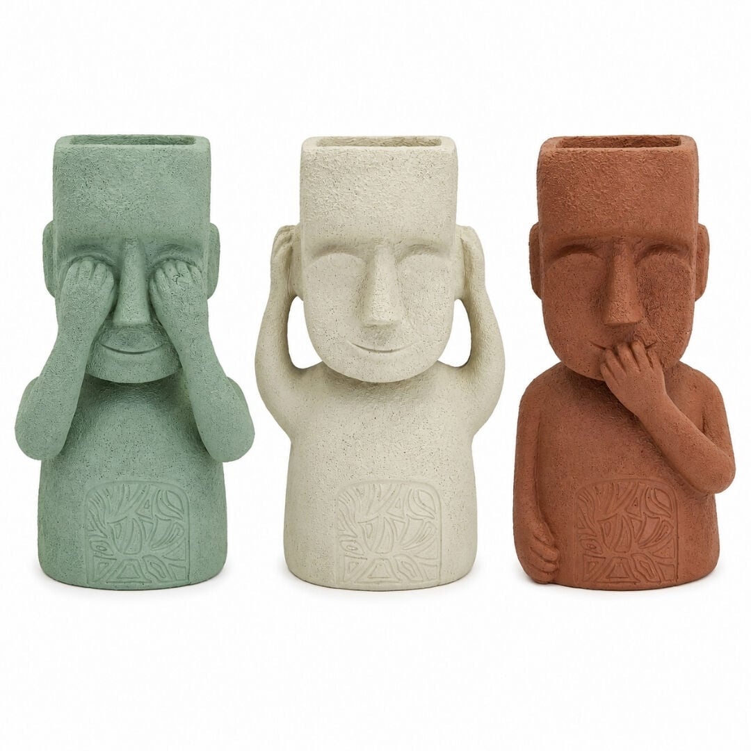 3lü Set G.D.B. Adam Saksı 21x36cm