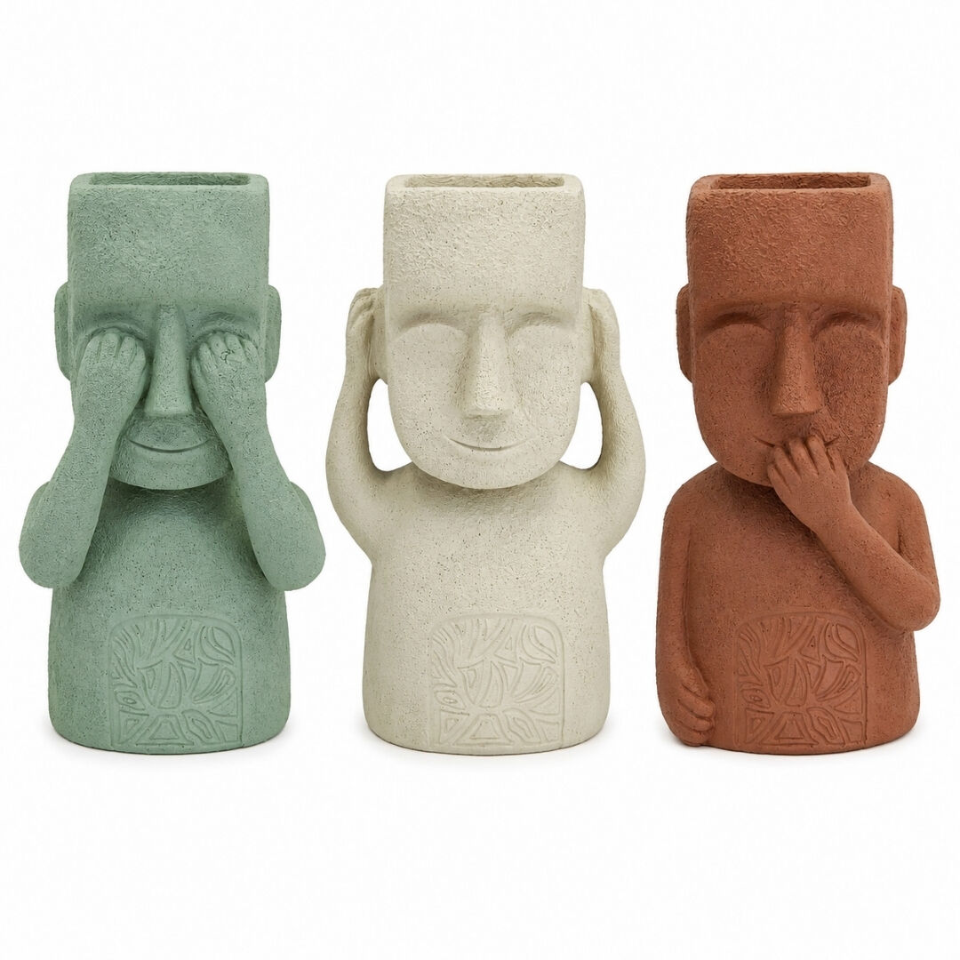 3lü Set G.D.B. Adam Saksı 21x36cm