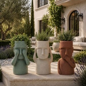 3lü Set G.D.B. Adam Saksı 21x36cm