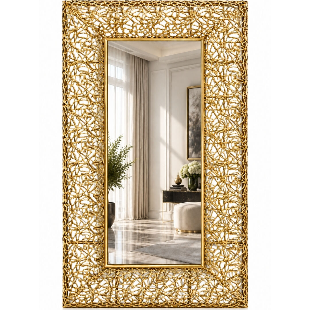 Telkari Metal Duvar Aynası 56x96cm