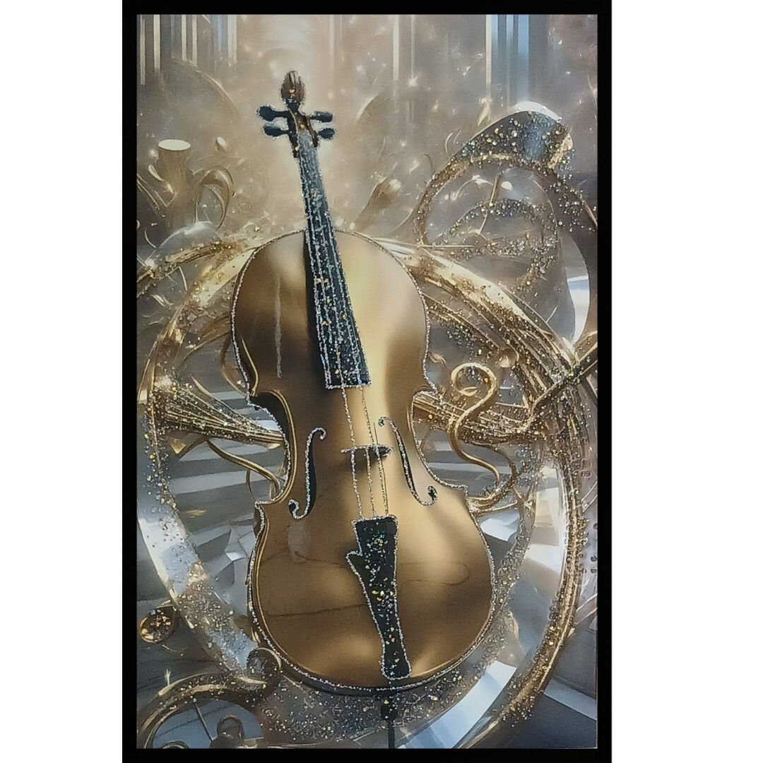 Epoksi Keman Tablo 75x115cm